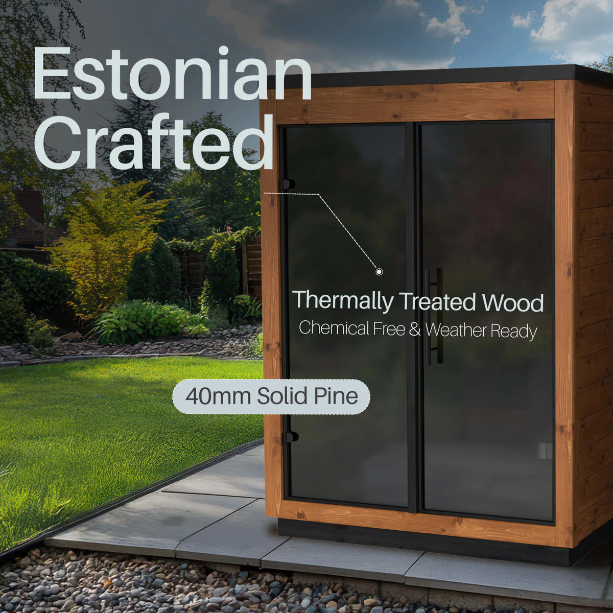 Aris Outdoor Sauna – 2 Person