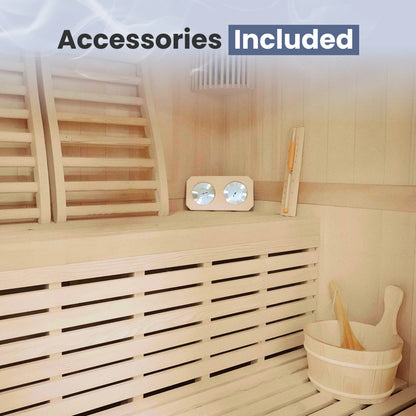 Viola Canadian Hemlock Traditional Indoor Sauna  - 3-4 Person