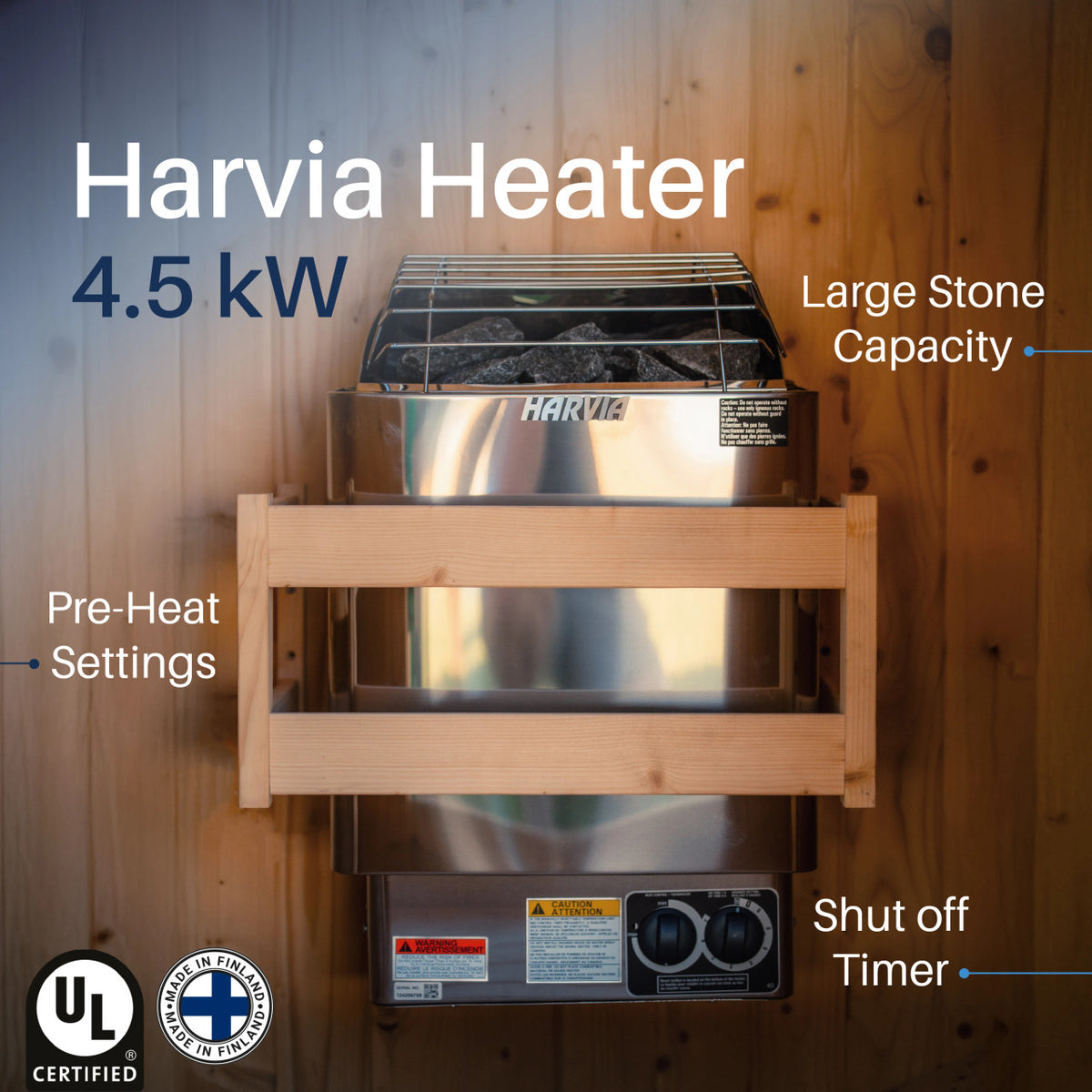 Liatris Rustic Cedar Barrel Sauna with Front Porch Canopy - 2-4 Person