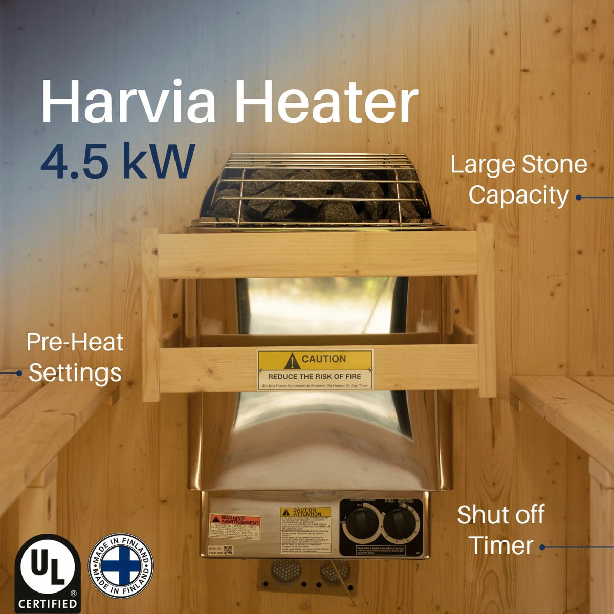 Anémona White Finland Pine Barrel Sauna - 3-4 Person