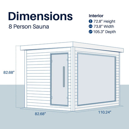 Camellia Outdoor Sauna – 7-8 Person