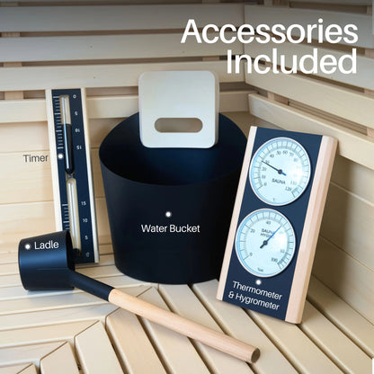 Aster Barrel Outdoor Sauna with Porch – 3-5 Person