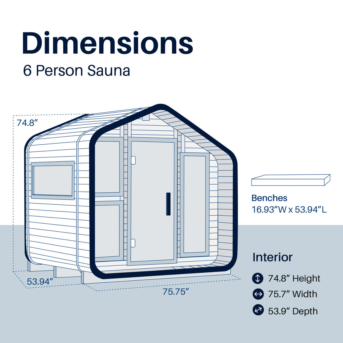 Bluet Outdoor Sauna – 6 Person
