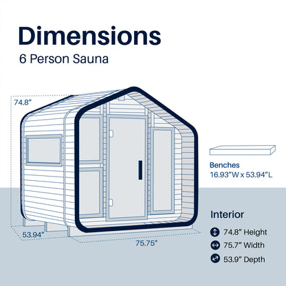 Bluet Outdoor Sauna – 6 Person