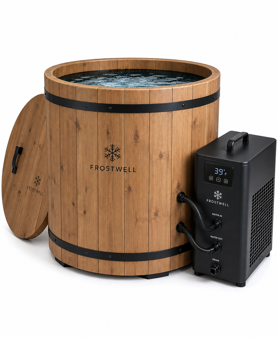 Barrel Cold Plunge with Integrated Chiller