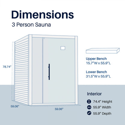 Orchid Indoor Sauna – 3 Person