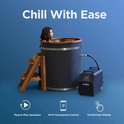 Lumina Vertical Cold Plunge and 1 HP Chiller & Heater Kit