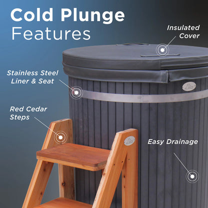 Lumina Vertical Cold Plunge and 1 HP Chiller & Heater Kit