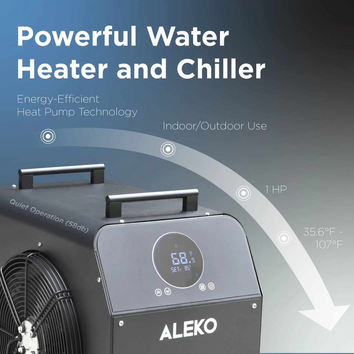 Arctica Inflatable Cold Plunge and 1 HP Chiller & Heater Kit