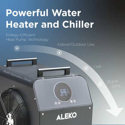 Lumina Vertical Cold Plunge and 1 HP Chiller & Heater Kit