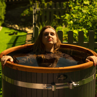 Lumina Outdoor Wooden Ice Bath Cold Plunge Tub | 118 Gallon Water Capacity | 37.5” x 33.25”