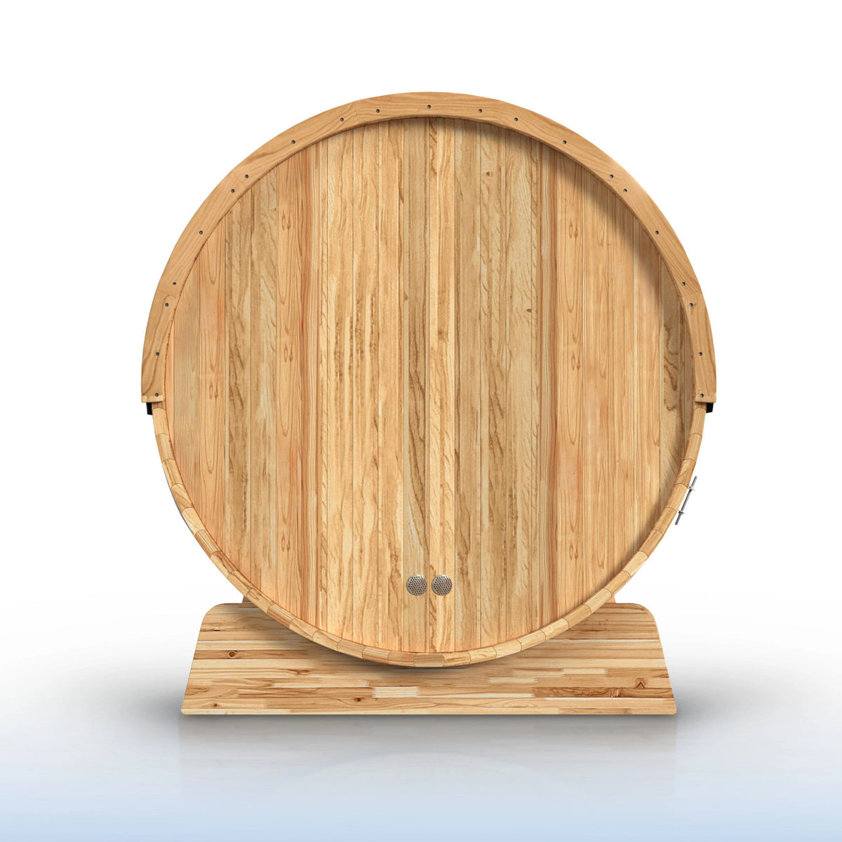 Liatris Rustic Cedar Barrel Sauna with Front Porch Canopy - 2-4 Person