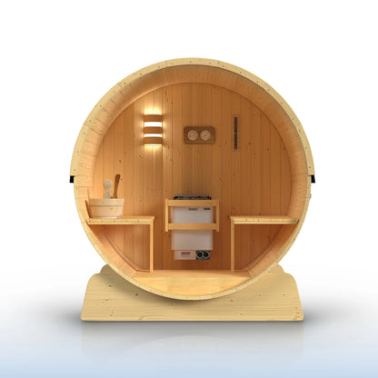 Anémona White Finland Pine Barrel Sauna - 3-4 Person