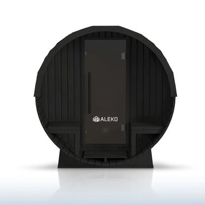 Aster Barrel Outdoor Sauna with Porch – 3-5 Person