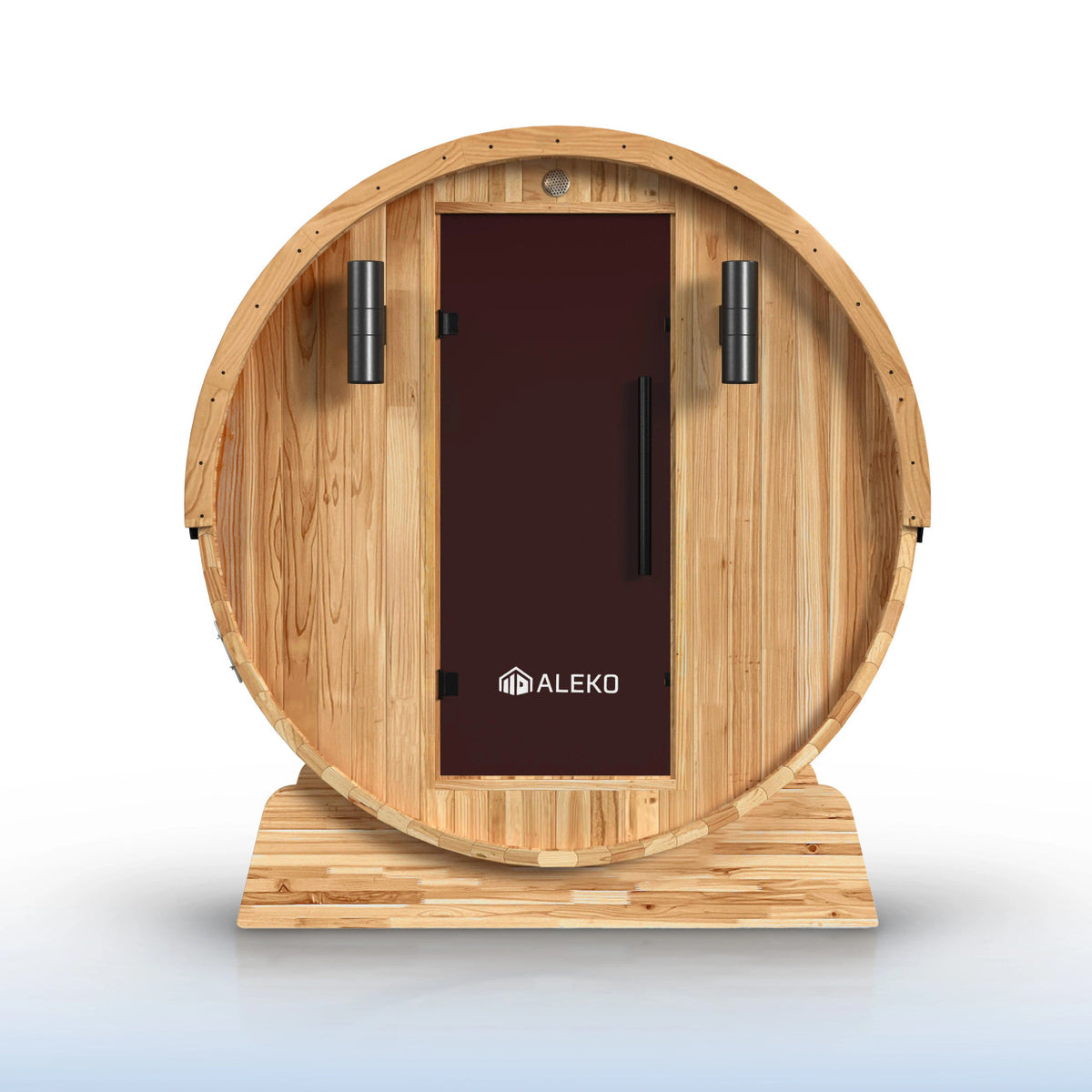 Liatris Red Cedar Barrel Sauna with Panoramic Window - 6-8 Person