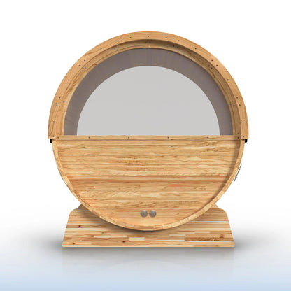 Liatris Red Cedar Barrel Sauna with Panoramic Window - 6-8 Person