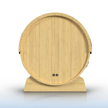 Anémona White Finland Pine Barrel Sauna with Front Porch Canopy – 6-8 People