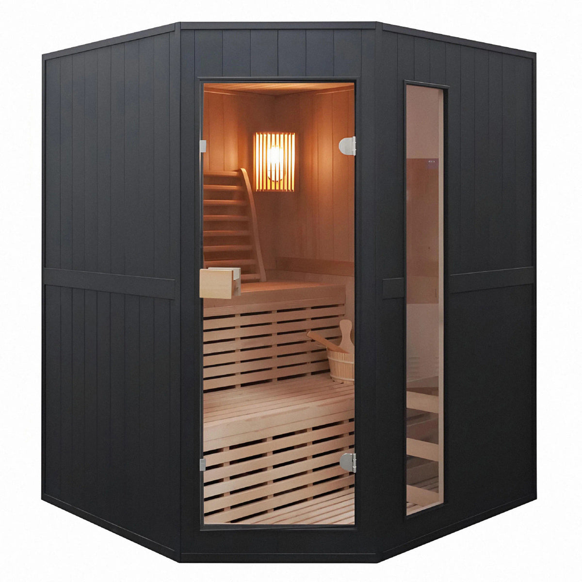 Viola Canadian Hemlock Traditional Indoor Sauna  - 3-4 Person