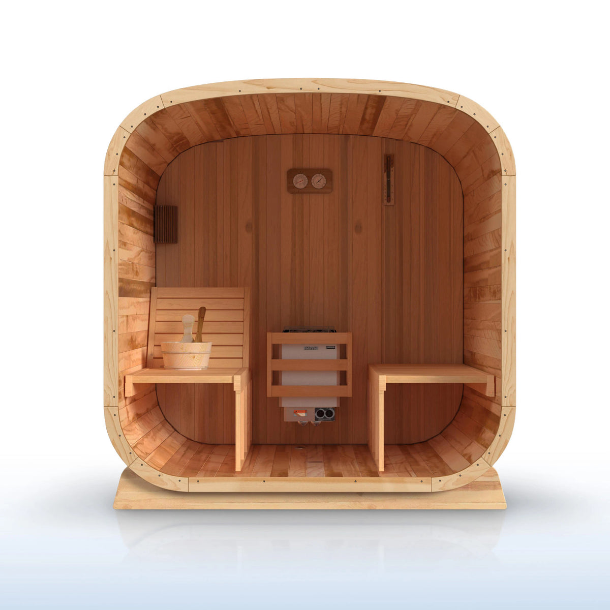 Arnica Rustic Cedar Square Sauna – 4 Person