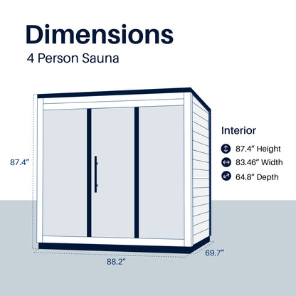 Aris Outdoor Sauna – 4 Person