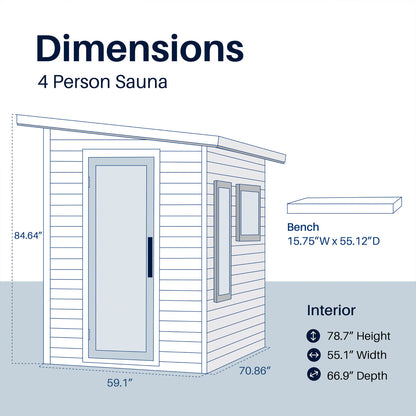Selenia Outdoor Sauna – 4 Person