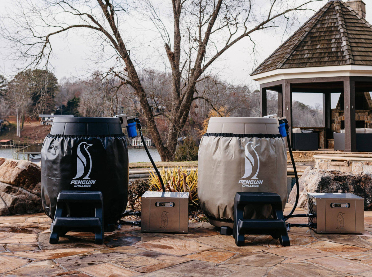 Insulated barrel wraps in black and grey