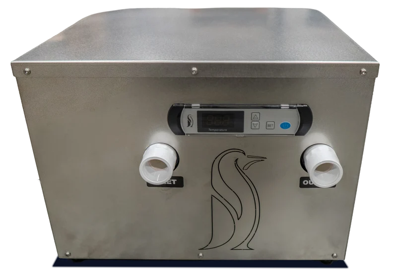 Outdoor ½ HP High Efficiency Water Chiller, base detail